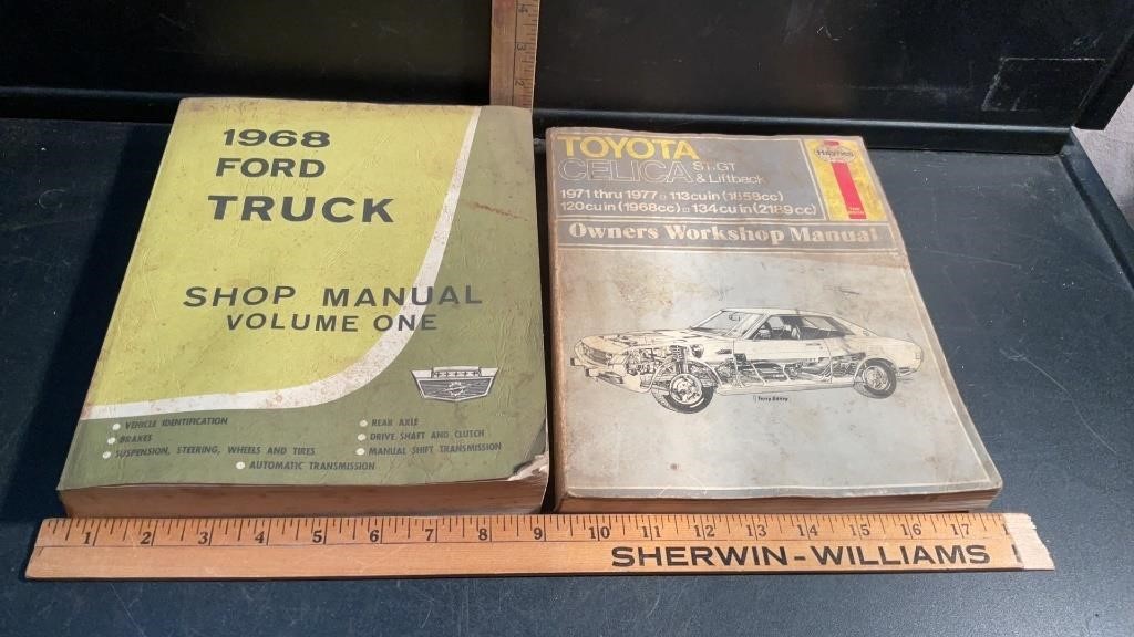 VINTAGE FORD AND TOYOTA SHOP MANUALS