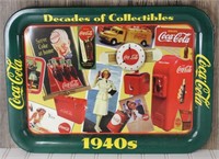 Coca-Cola Decades of Collectibles Metal Tray