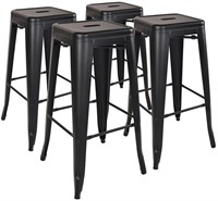Signature 30 Inches Metal Bar Stools High Backless