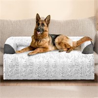 blunique Faux Fur Dog Couch Bed for Large Dog, Wat
