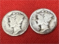 1924 & 1935-D Mercury Silver Dimes