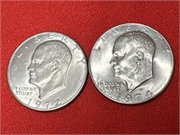 1972-D & 1974-D Ike Dollars