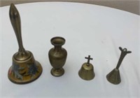 Brass Bells from Hong Kong, India, Brass Vase