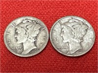 1926 & 1937 Mercury Silver Dimes