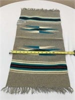 Chimayo Blanket all wool hand woven 14 x 31