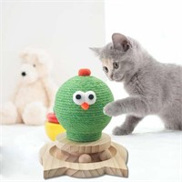 NEW! HTOOQ Cat Scratching Post with Ball Track,