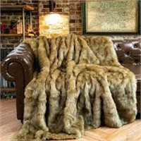 Battilo Luxury Faux Fur Blanket, Thicken Fur