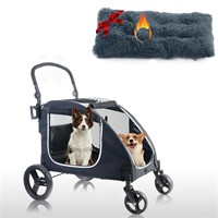 $180  Foldable Dog Stroller  Adjustable  Black