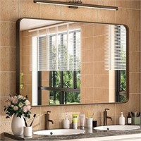 PILOCOS 55x36 Brown Bathroom Mirror