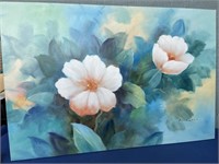 Flowers on Canvas by Hamilton 36 x 24”