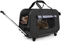 Rolling Pet Carrier for Up to 35 LBS