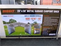 Unused 20x30 Metal Garage Carport Shed