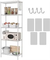 HOMEFORT 5-Shelf Storage Unit with Liners & Hooks