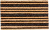 ULN-mDesign Coir Rubber Doormat Natural/Black