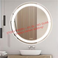 Homlux 36in.round frameless led bathroom mirror