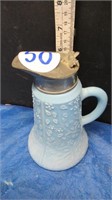 BLUE OPALESCENT SYRUP PITCHER