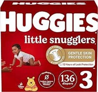 Huggies Little Snugglers Diapers - 136 Ct