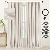$67 INOVADAY Blackout Curtains, 2-Panel Linen