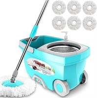 tsmine spin mop bucket system stainless steel