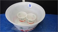 TOM & JERRY PUNCH SET 2 CUPS & BOWL