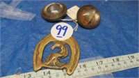 BRASS HORSE HANE, PR HORSE HARNESS BUTTONS