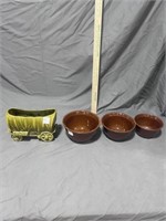 Ceramic Planter and Bowl Set