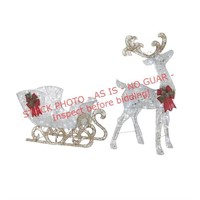 NOMA Pre Lit LED Reindeer/Sleigh Lawn Decor