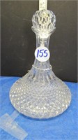 HEAVY CRYSTAL DECANTER W/STOPPER