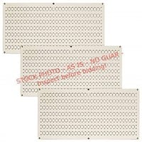 3-pack metal wall control pegboard 16in.Tx32in.W