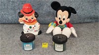 Stuffed Mickey Mouse, Aroma Beads, Clown Figurine