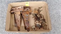 Vintage Hinges & Padlocks/Keys