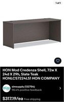 HON Mod Credenza Shell, 72w X 24d X 29h, Slate Tea