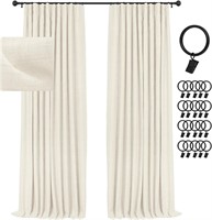 $34  INOVADAY Cream Blackout Curtains W50xL84