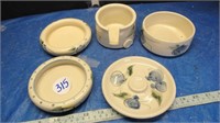 5 PC SIGNED POTTERY