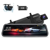 10'' Full HD Touch Screen Rear View Mirror Dash Ca