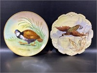 Limoges Hand Painted Game Bird Plate Signed Max &