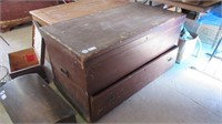 LGE PINE DOVETAIL BLANKET BOX W/BOTTOM DRAWER