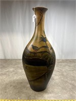 Bird and nature decorative floor vase, 28 inches