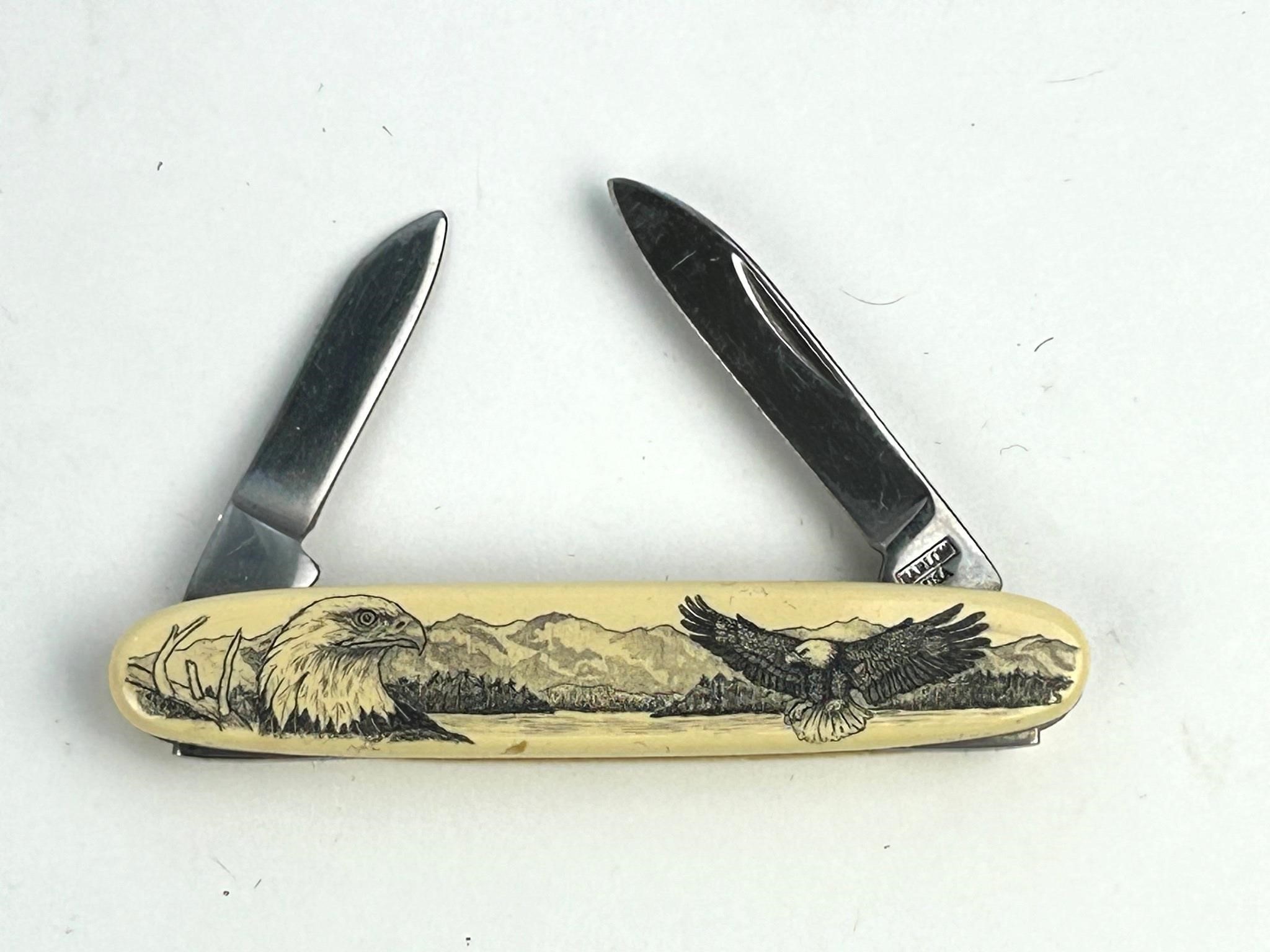 Boker Scrimshaw Eagle Two Blade Pocketknife