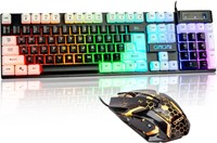 $22  RGB LED Keyboard & Mouse Combo - Black