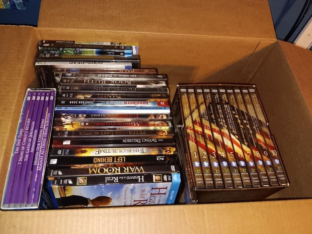 Box of religious dvds 35