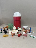 Fisher-Price animals and silo
