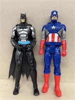 Captain America and Batman action figures