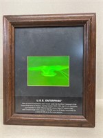 USS Enterprise framed holographic card