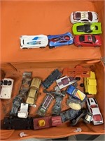 diecast toy cars and carrying case