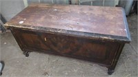 WALNUT CEDAR CHEST AS IS