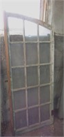 27 1/2" X 66 ARC WINDOW MISSING ONE PANE