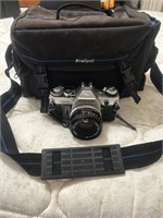 AE-1 Canon Camera & Carrying Bag
