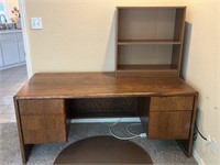 Wooden Desk & Book Shelf