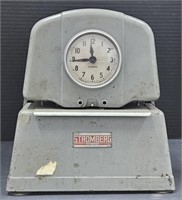 (I) Stromberg Model #36 Time Clock 11.5" By 10.5"